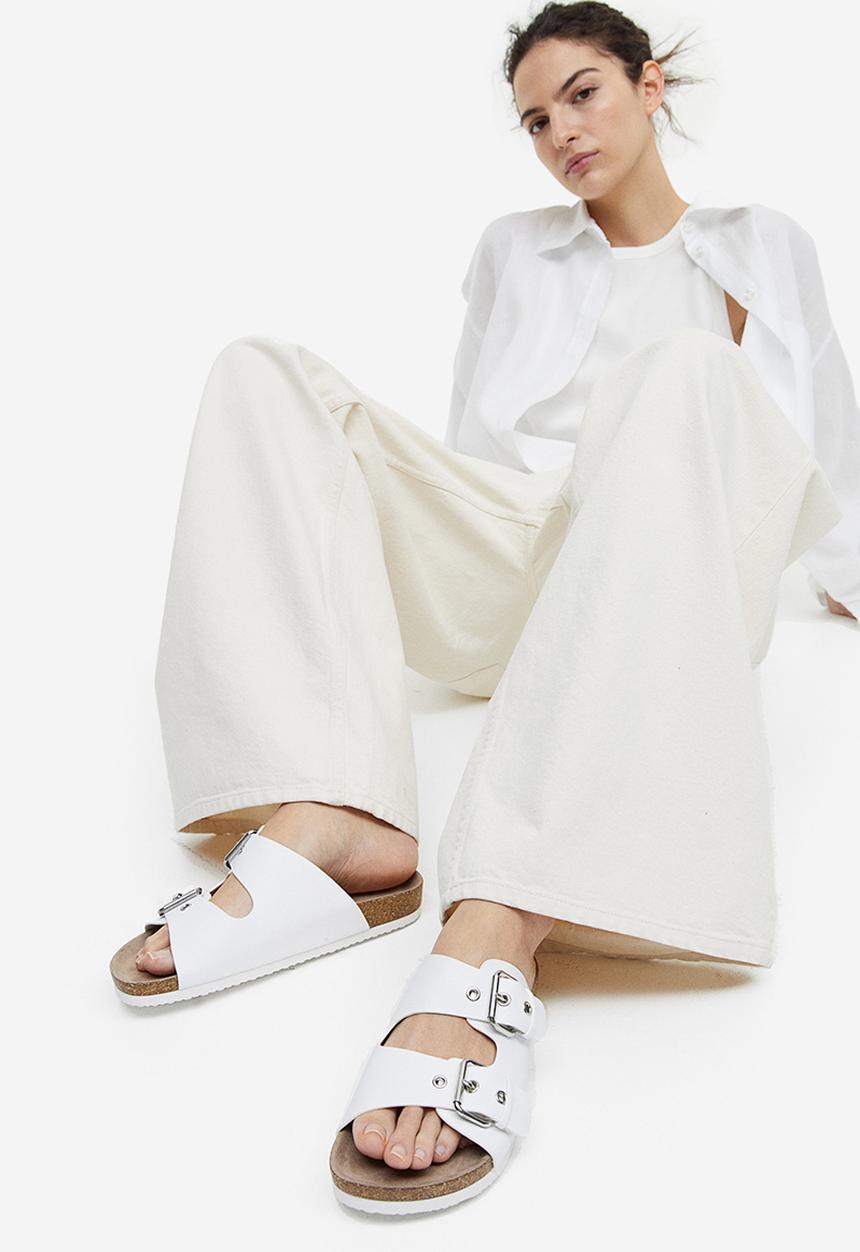 H&M - Two-strap slides - white
