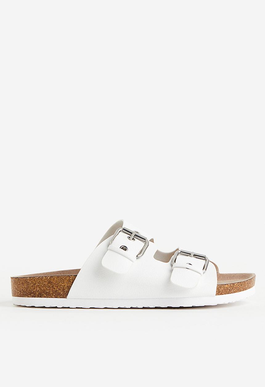 H&M - Two-strap slides - white