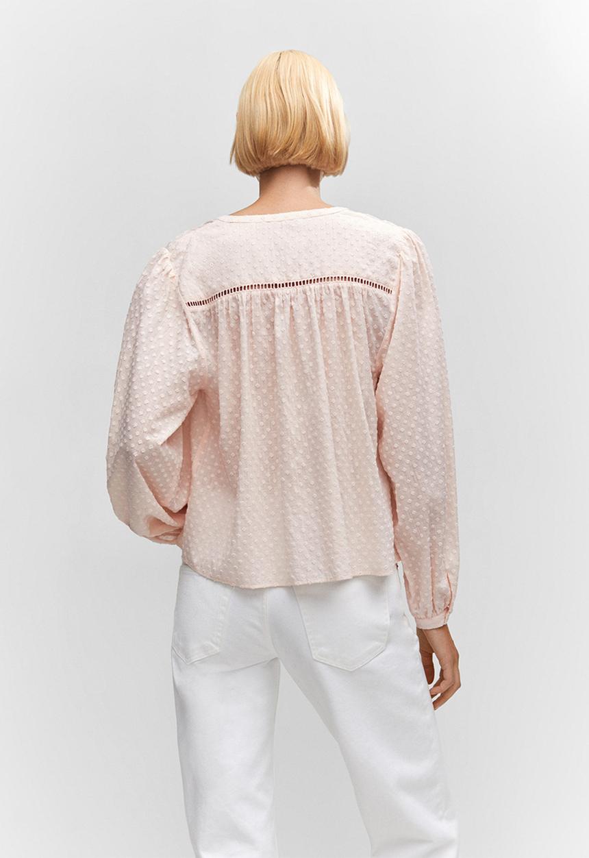 MANGO - Blouse plum - light/pastel pink