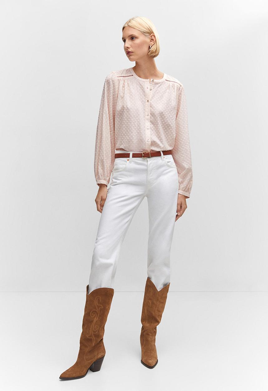 MANGO - Blouse plum - light/pastel pink
