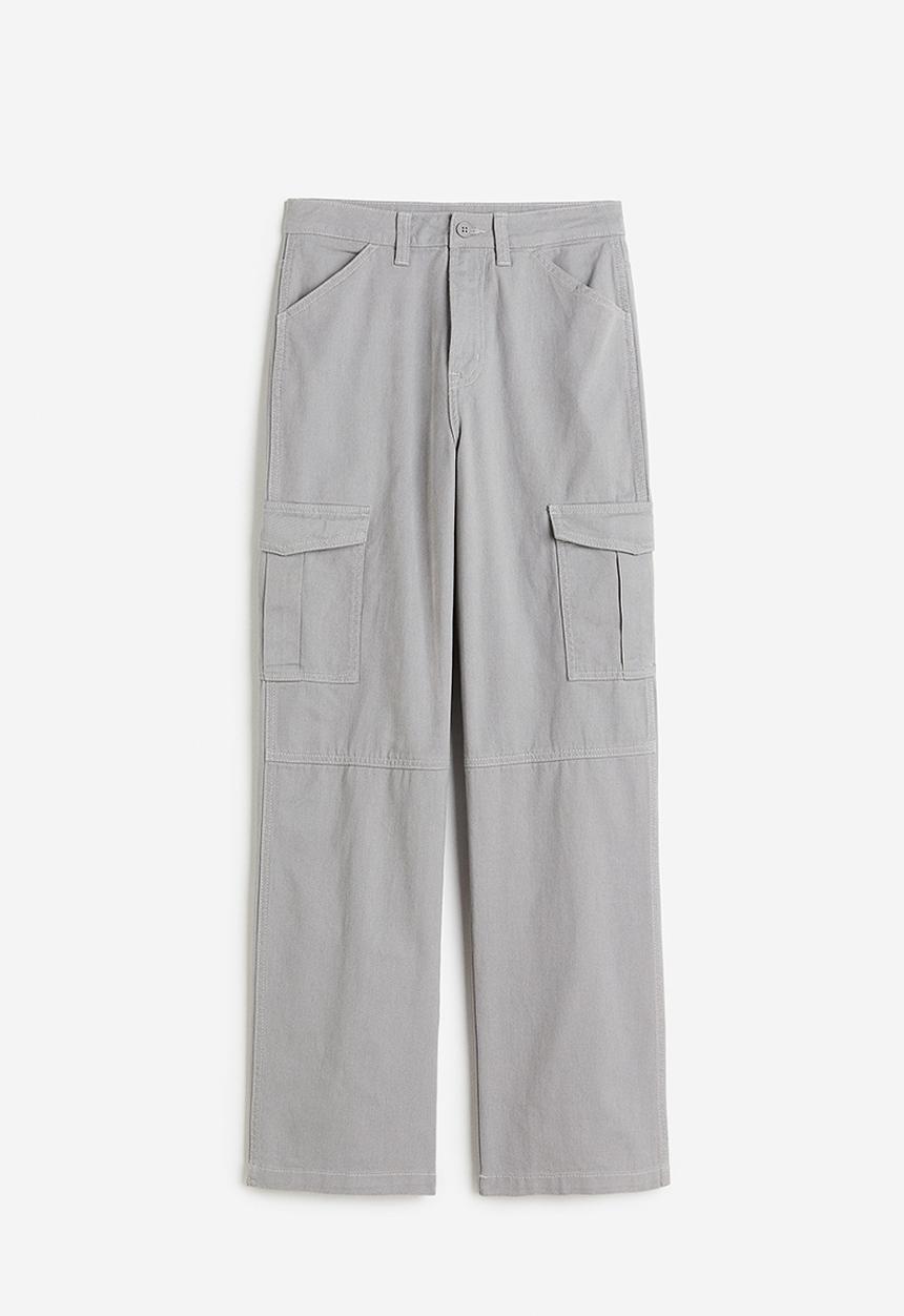 H&M - Twill cargo trousers - light grey