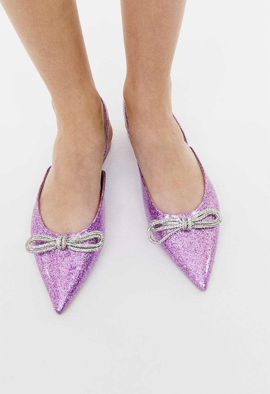 H&M - Bow-detail slingbacks - purple