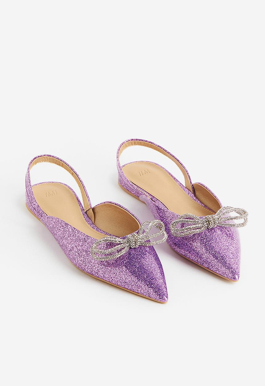H&M - Bow-detail slingbacks - purple