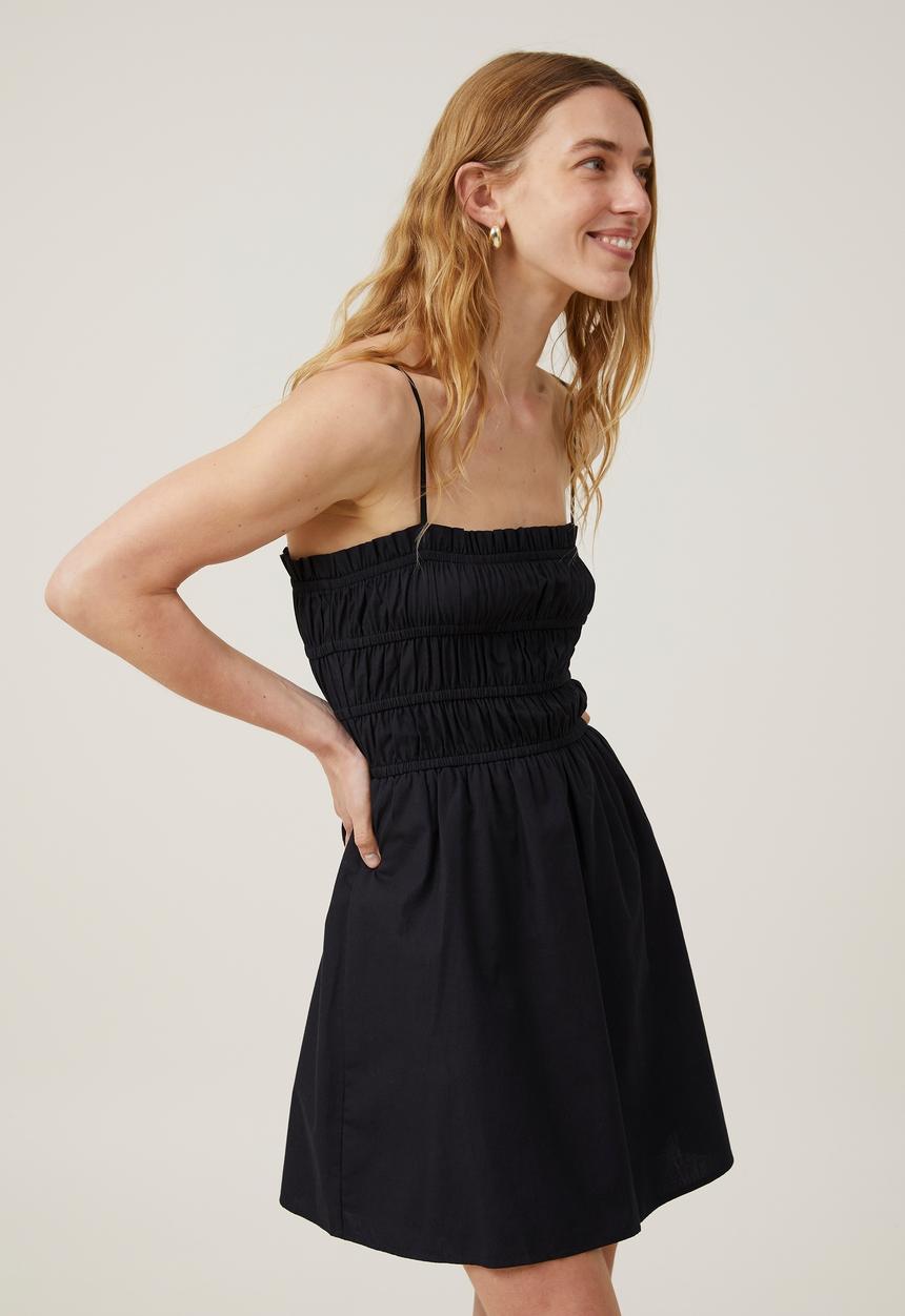 Cotton On - Maddy Contrast Trim Mini Dress - Black
