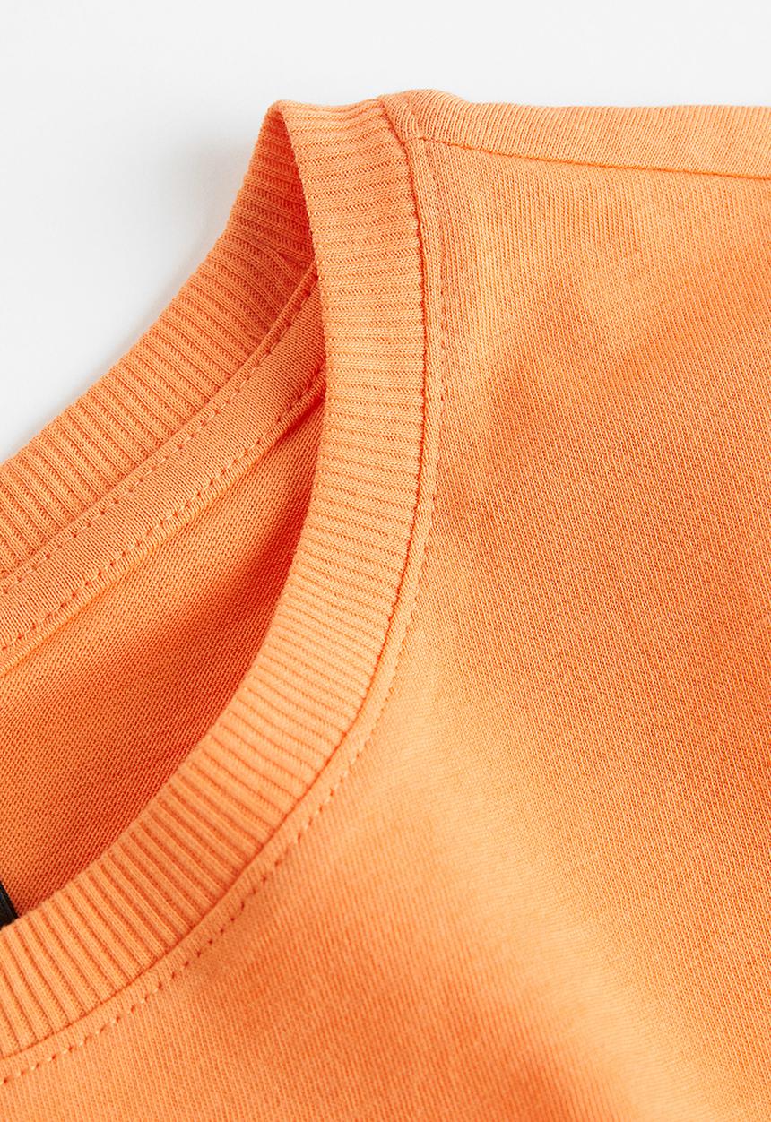 H&M - Printed cropped top - orange tropical holiday