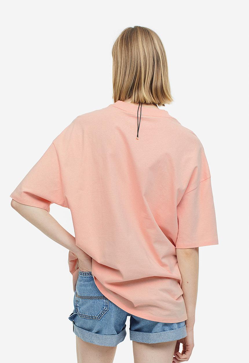 H&M - Oversized printed t-shirt - apricot mickey mouse 