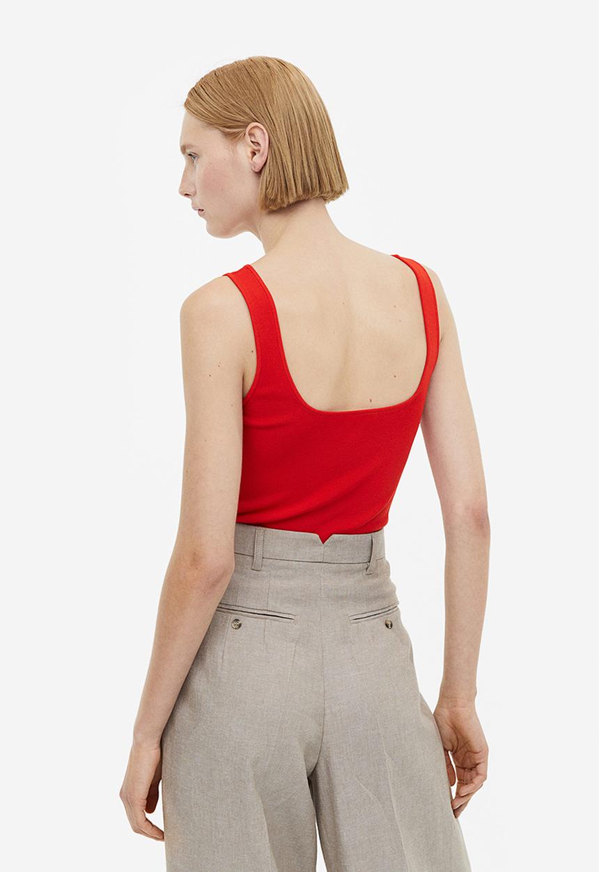 H&M - Ribbed vest top - red