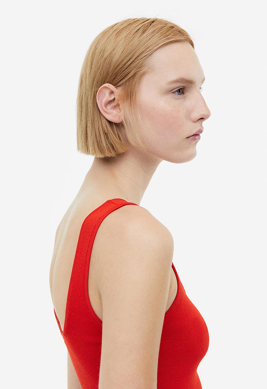 H&M - Ribbed vest top - red