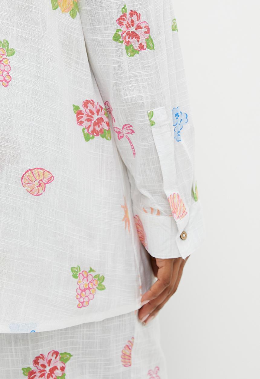 Cotton On - Plus Swing Beach Shirt - Sardinia