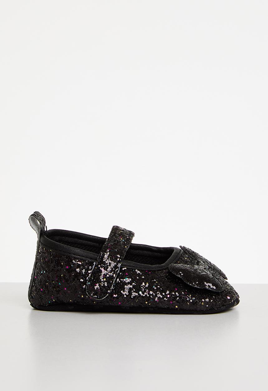 Pop Candy - Bowknot glitter pumps - black