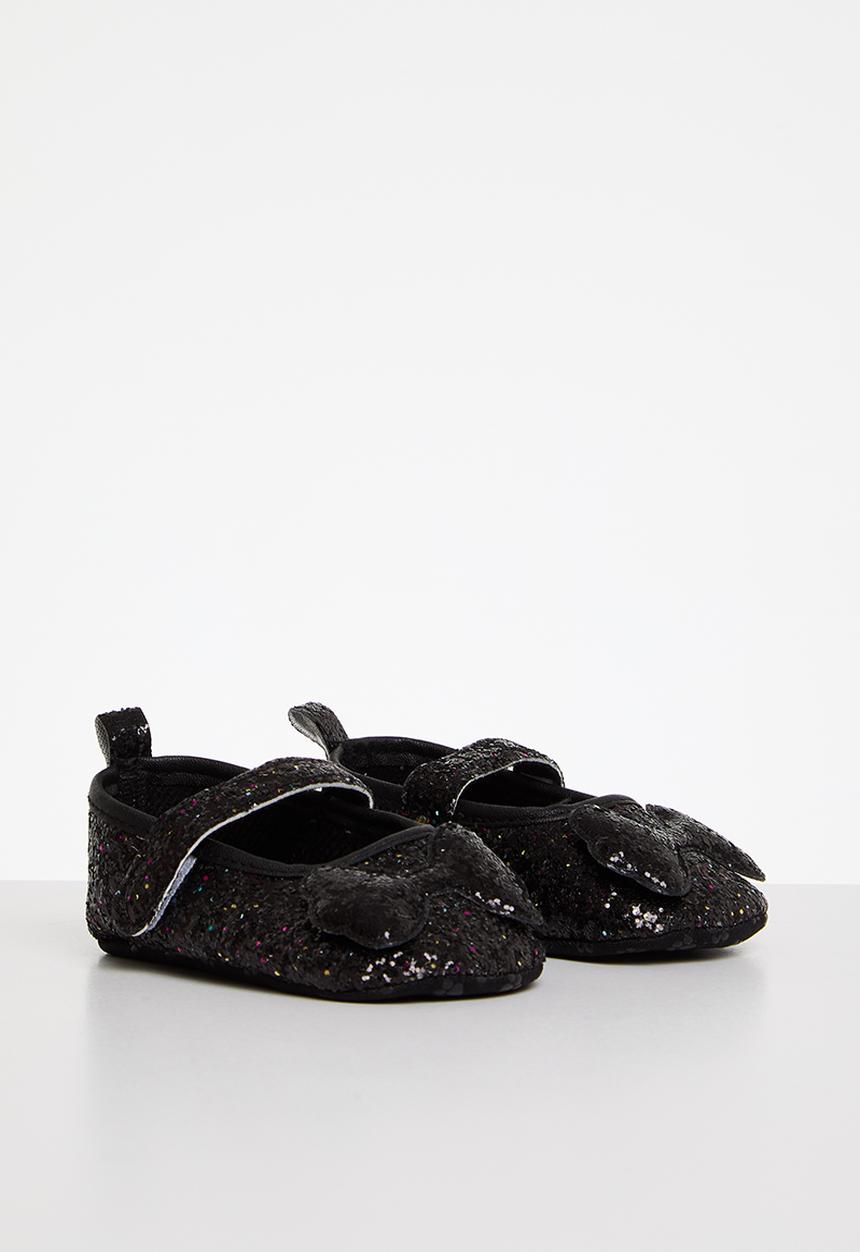Pop Candy - Bowknot glitter pumps - black