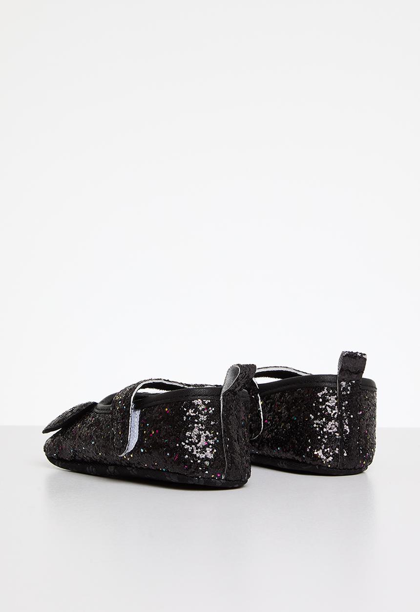 Pop Candy - Bowknot glitter pumps - black