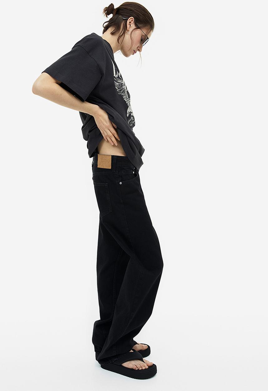 H&M - Oversized printed T-shirt - dark grey los angeles