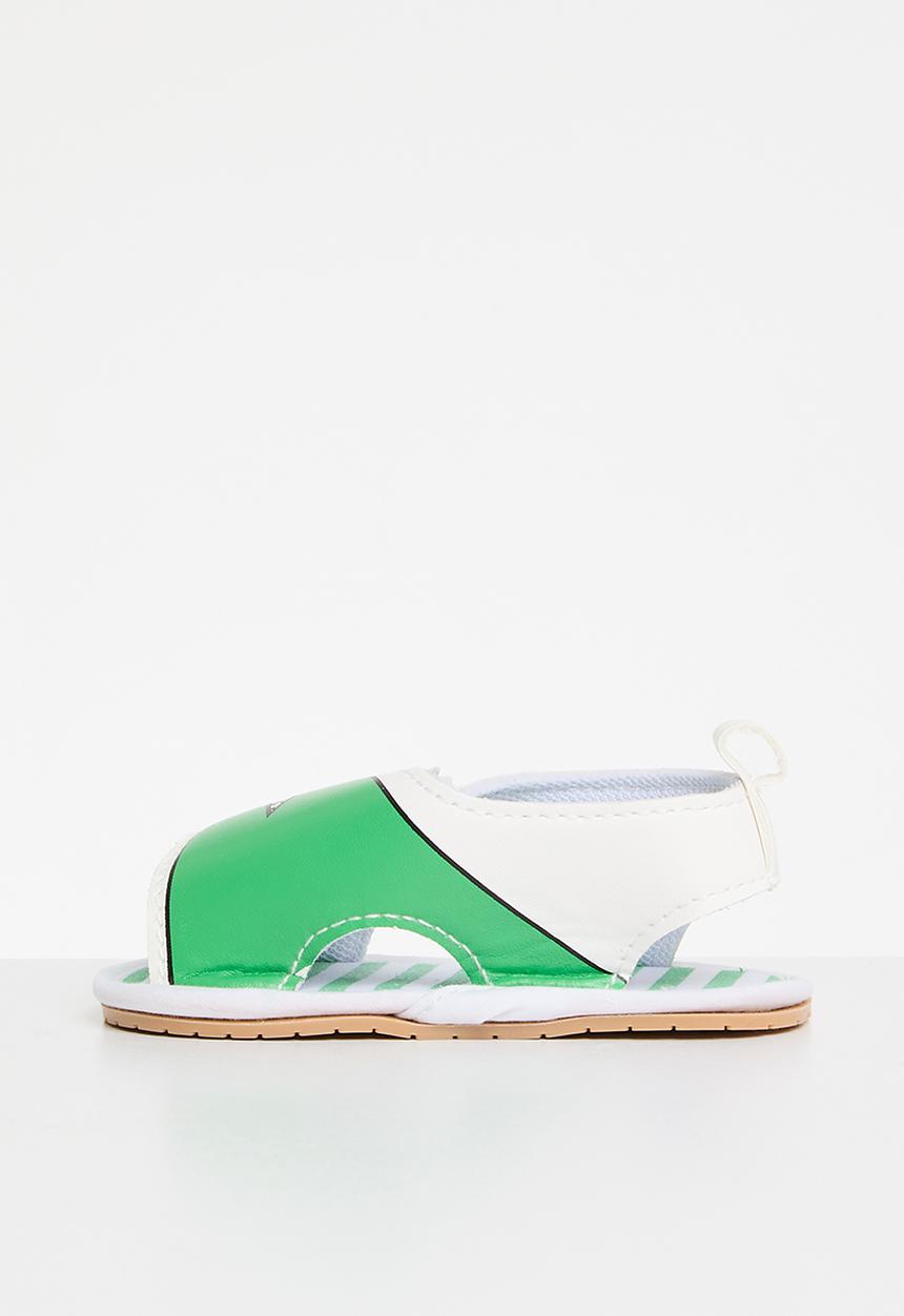 Pop Candy - Baby dino print  sandals - white 