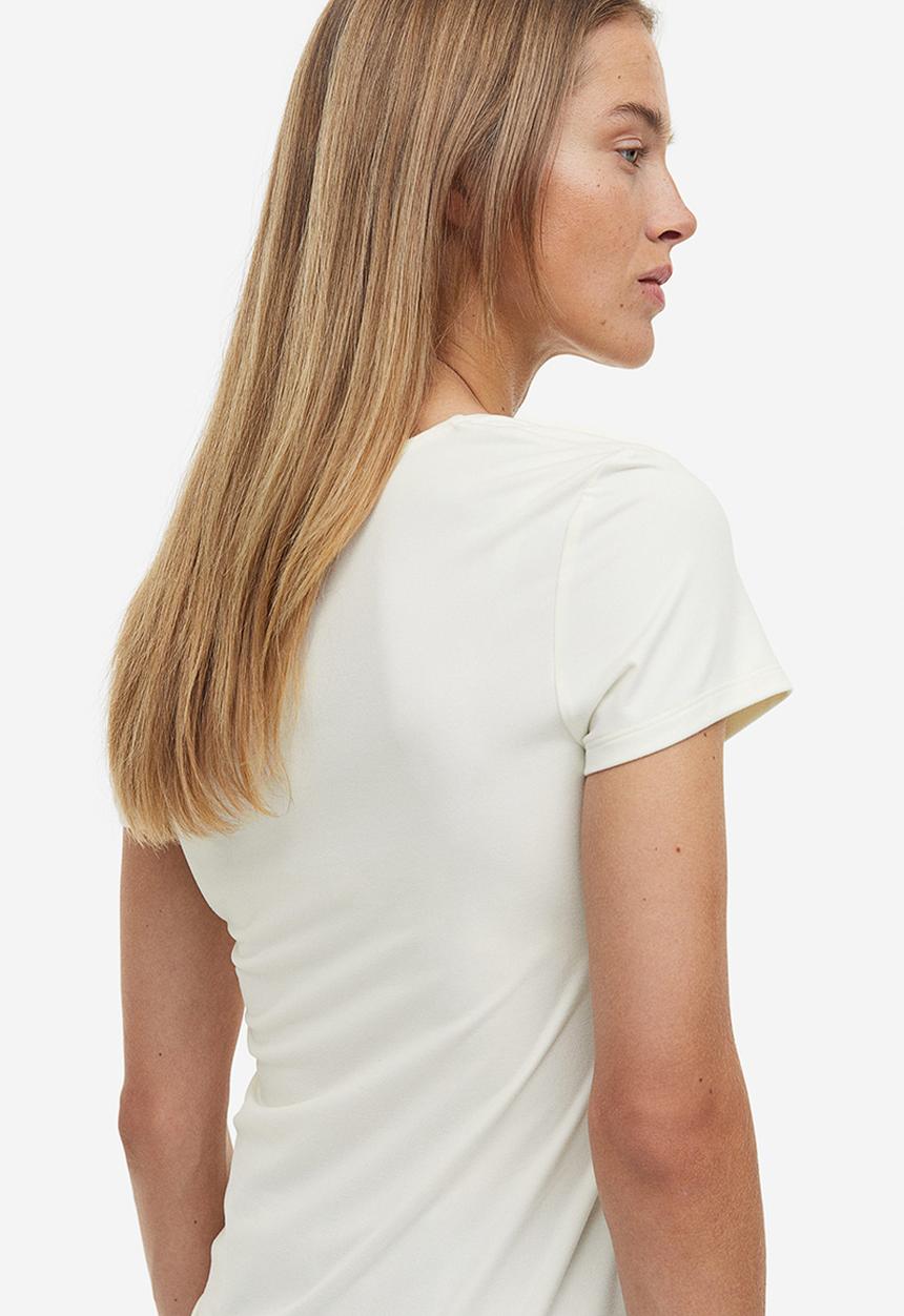 H&M - Mama jersey top - cream