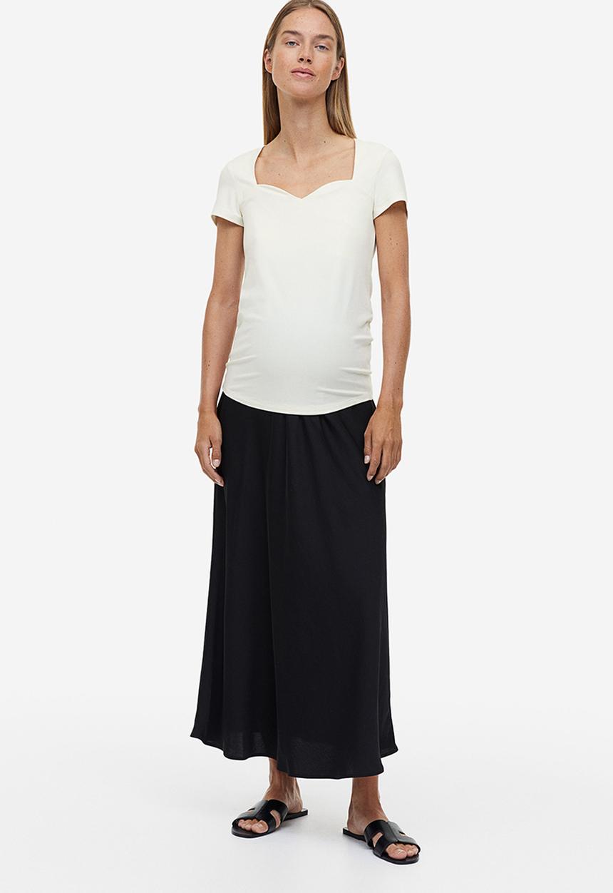 H&M - Mama jersey top - cream