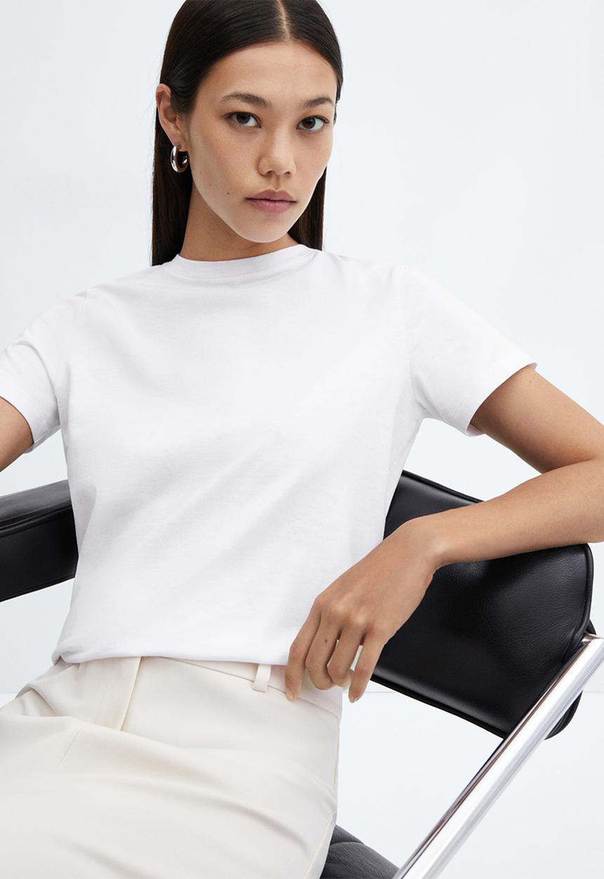 MANGO - T-shirt chalaca - white