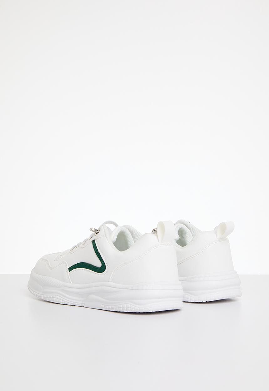 Pop Candy - Lace up sneakers - green & white