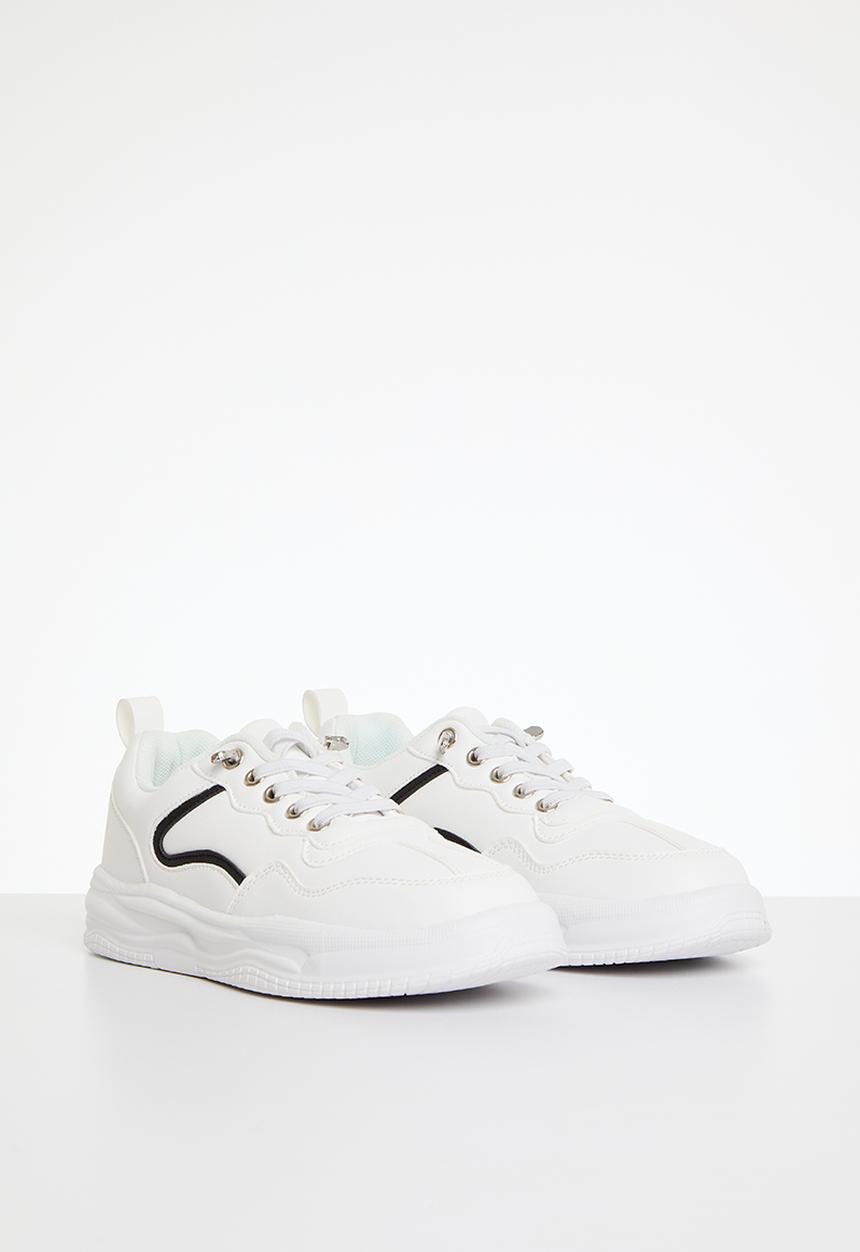 Pop Candy - Lace up sneakers - black & white