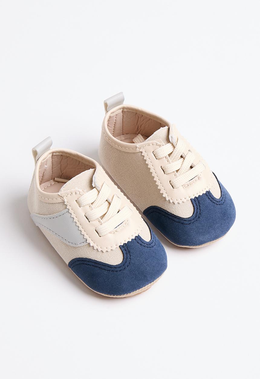 Pop Candy - Baby sneakers - navy and white