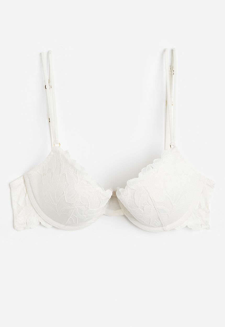 H&M - Lace push-up bra - white