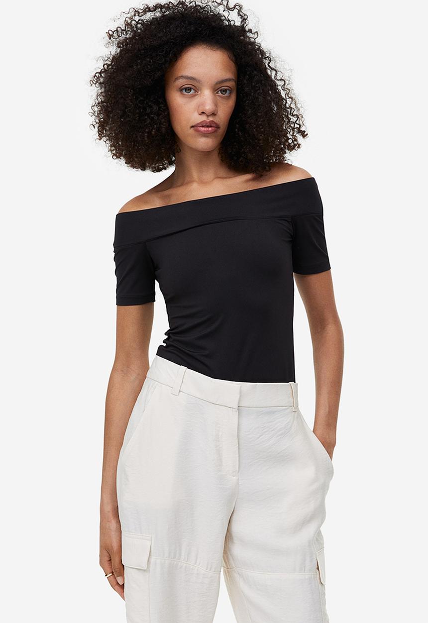 H&M - Off-the-shoulder top - black