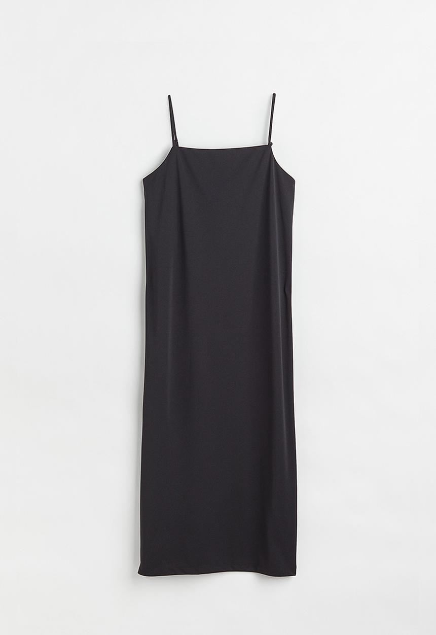 H&M - Jersey slip dress - black