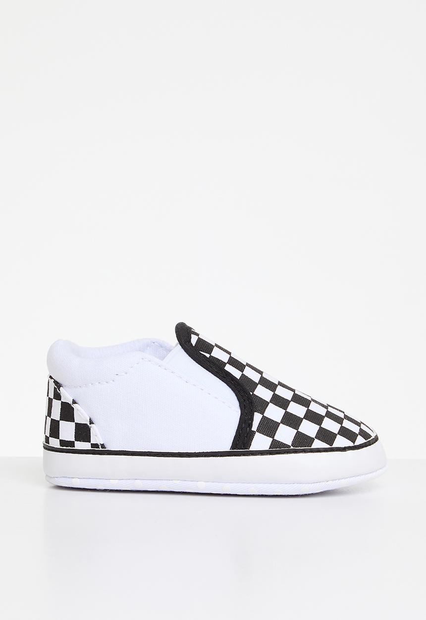 Pop Candy - Baby slip on sneakers - black & white 