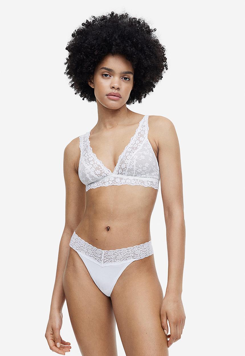 H&M - 3-Pack lace thong briefs - multi 