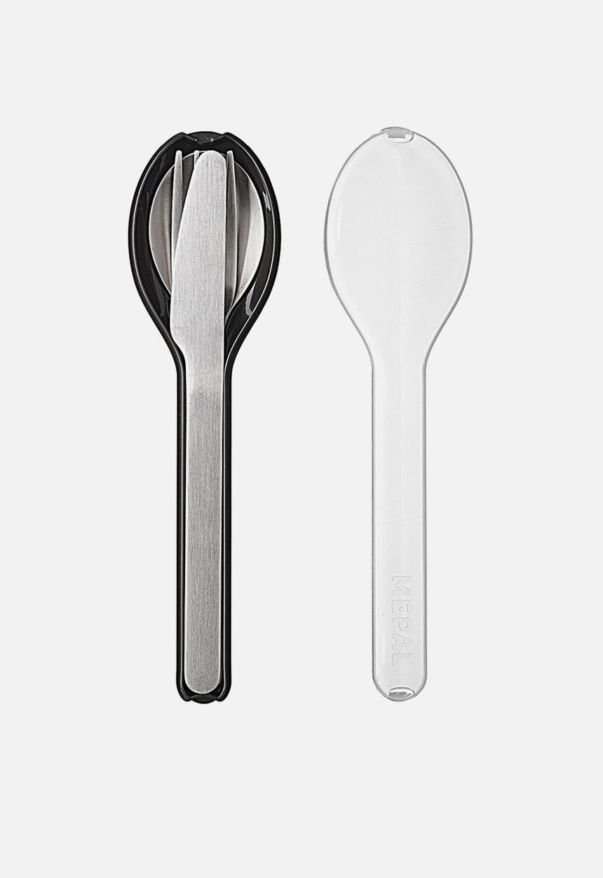 Mepal - Mepal Ellipse 3 Piece Cutlery Set & Case - Nordic Black