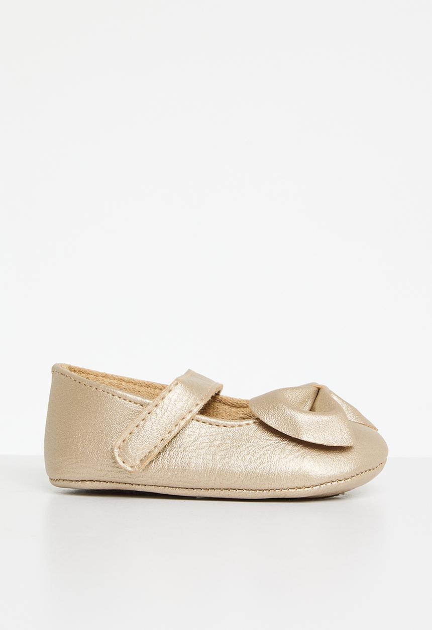 Pop Candy - Baby bowknot pumps - gold