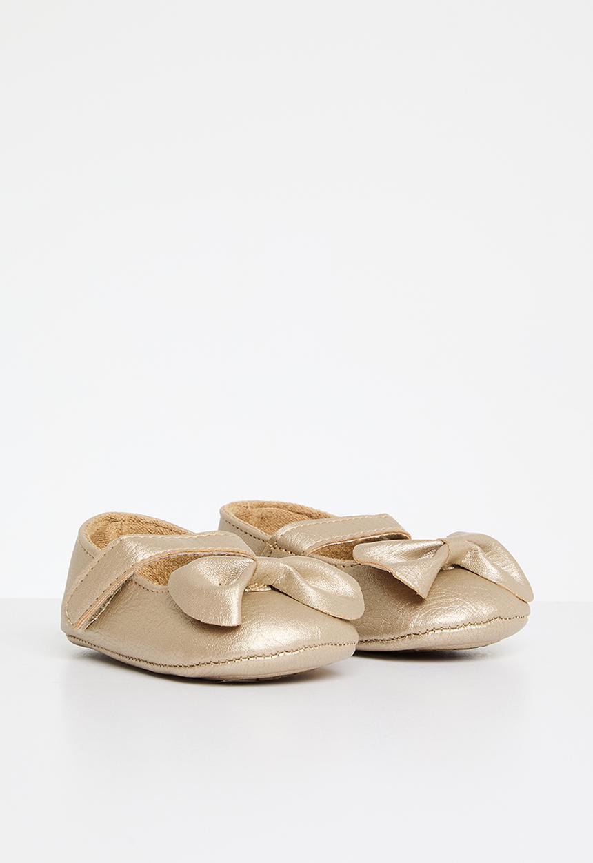 Pop Candy - Baby bowknot pumps - gold