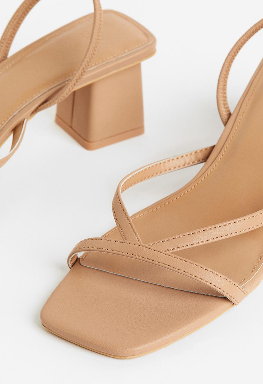 H&M - Heeled sandals - dark beige