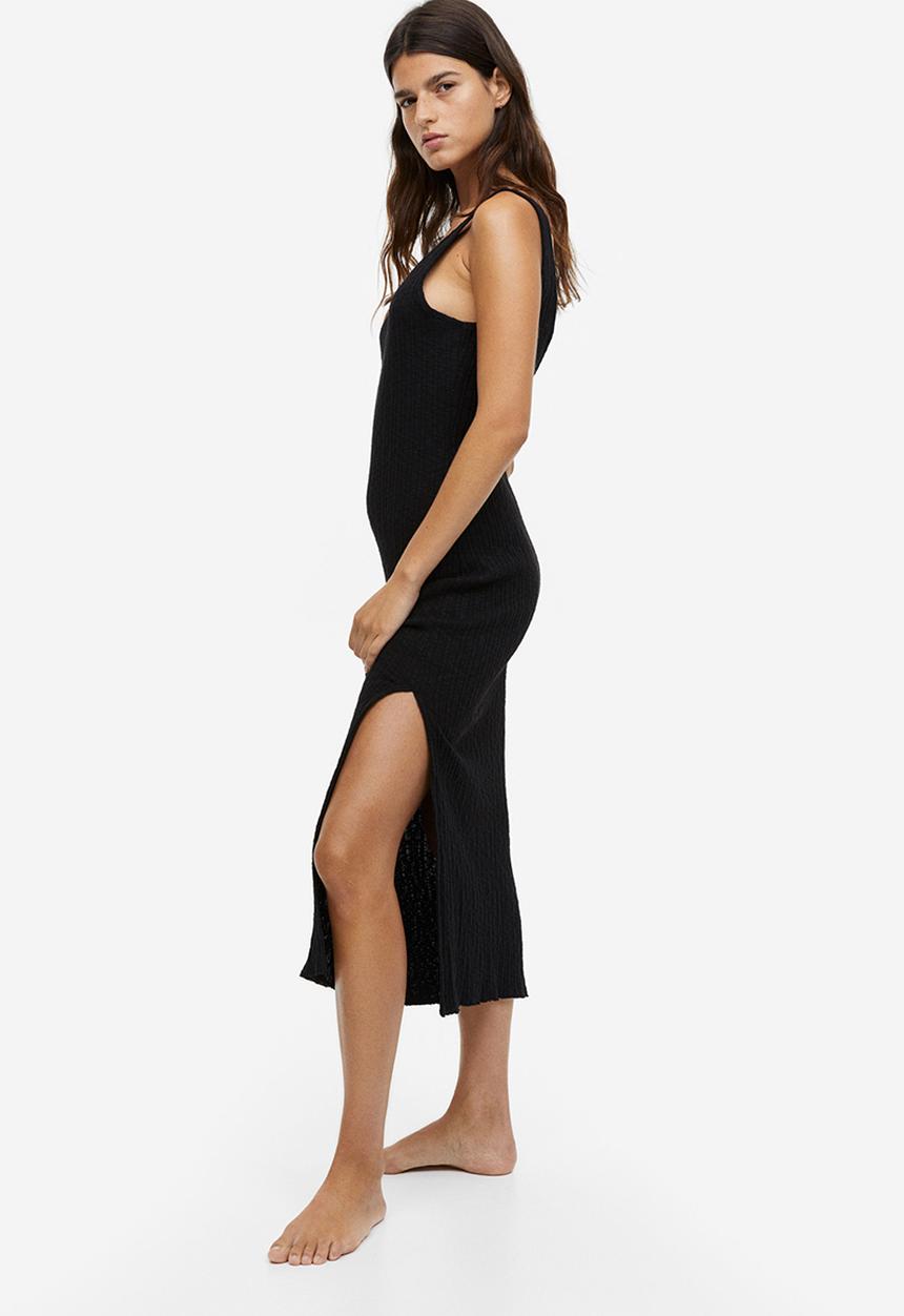H&M - Ribbed dress - black