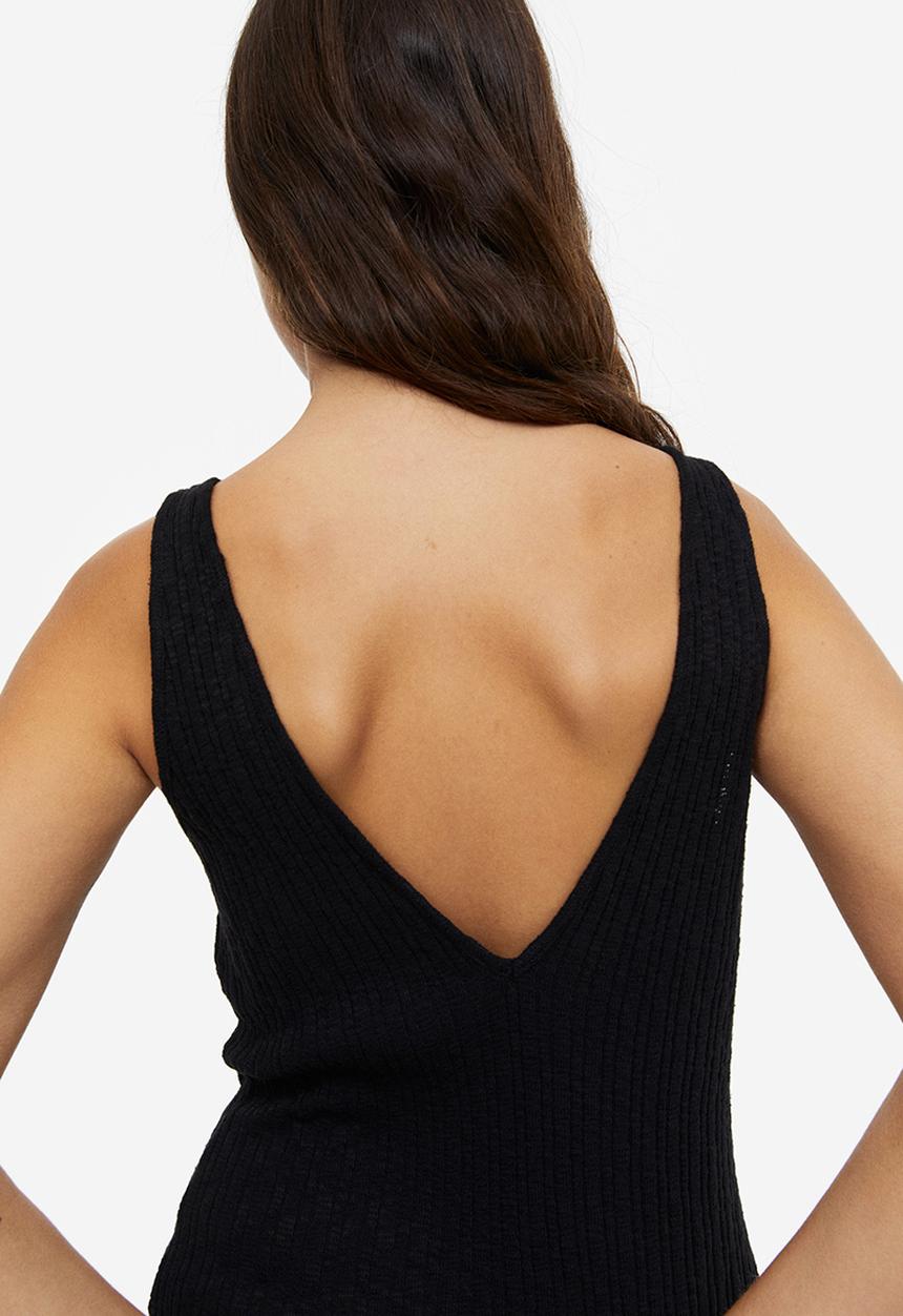 H&M - Ribbed dress - black