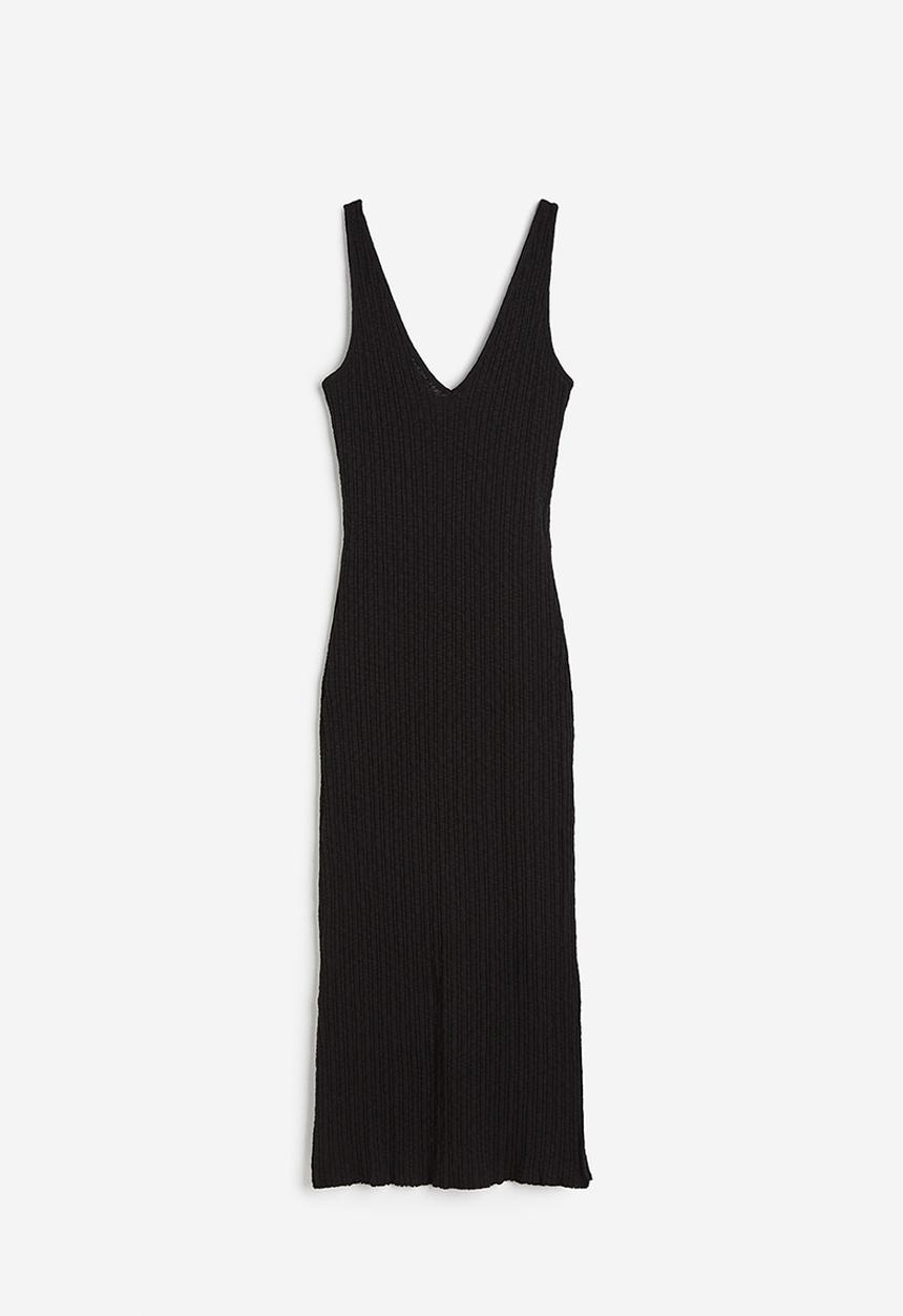 H&M - Ribbed dress - black