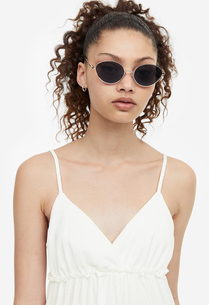 H&M - Frill-trimmed crêpe dress - white