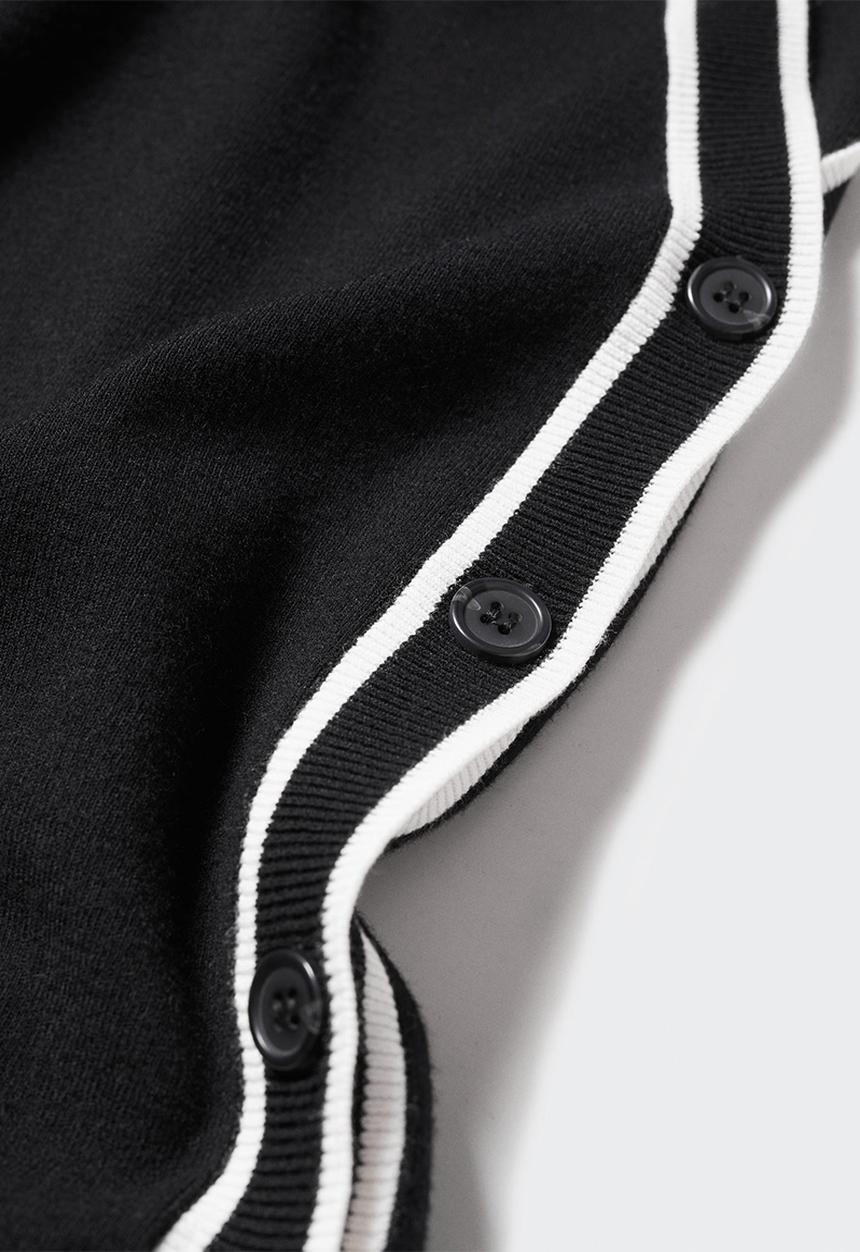 MANGO - Cardigan pipping - black