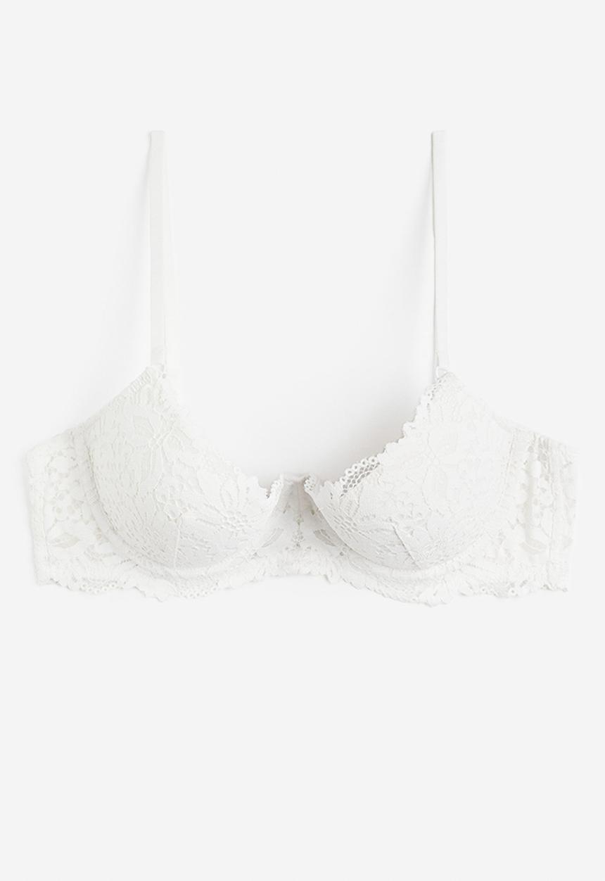 H&M - Lace push-up bra - white