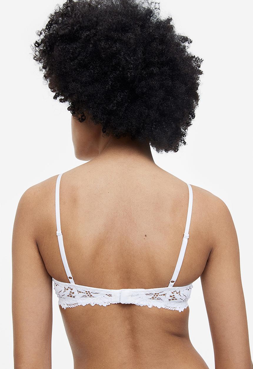 H&M - Lace push-up bra - white