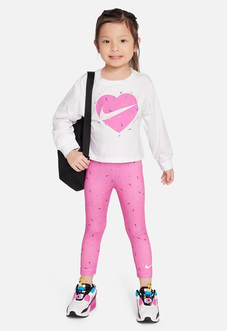 Nike - Nike long sleeve tee and legging set - playful pink