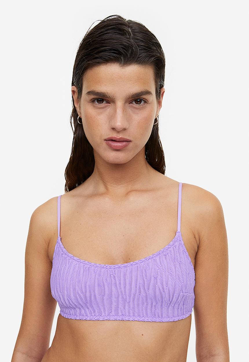 H&M - Padded bikini top - purple 