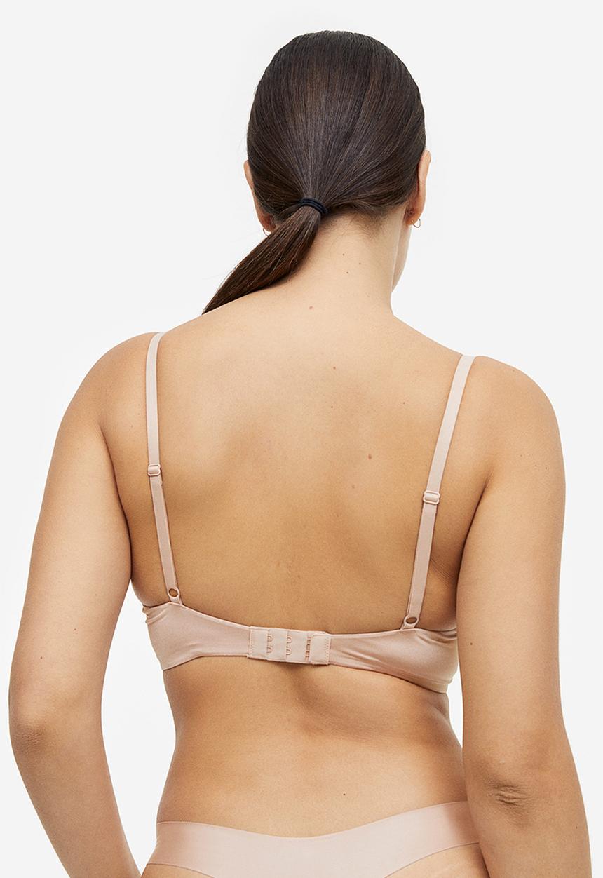 H&M - Microfibre super push-up bra - beige