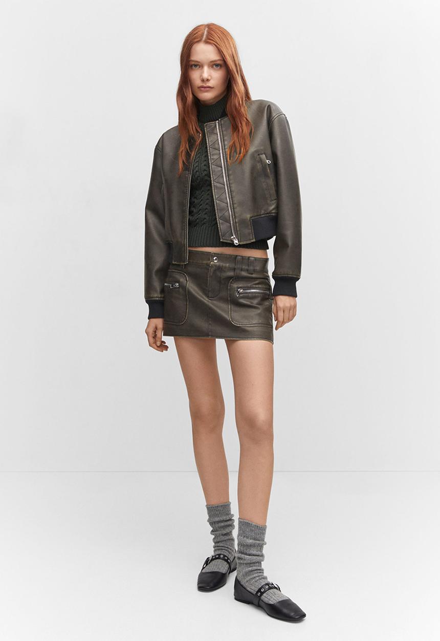 MANGO - Jacket fantasia - brown