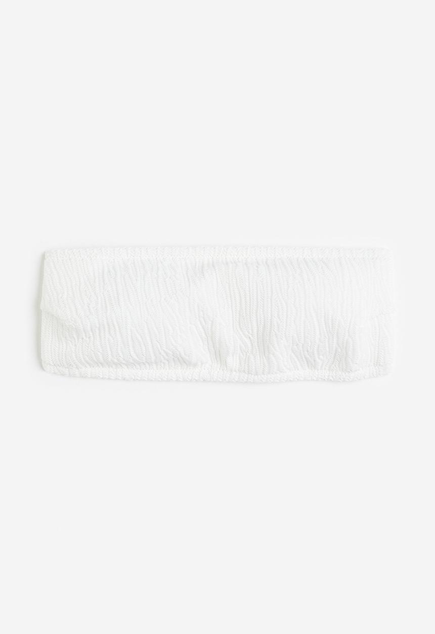 H&M - Padded bandeau bikini top - white