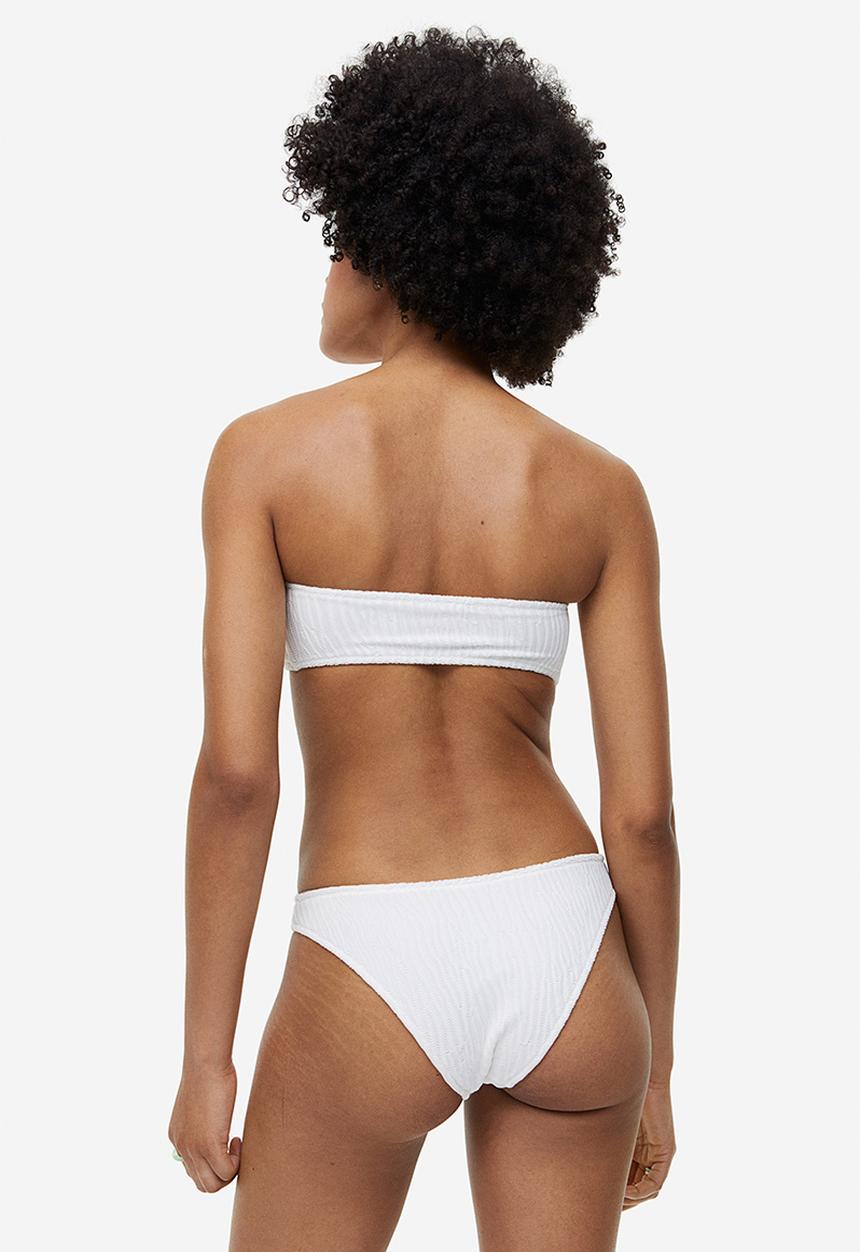 H&M - Padded bandeau bikini top - white