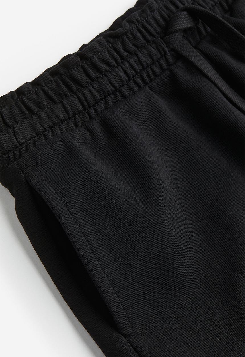 H&M - Paper bag sweatshirt shorts - black