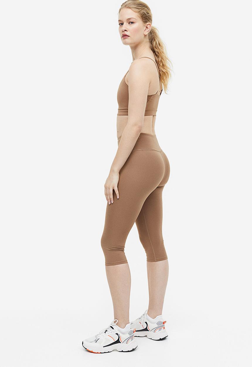 H&M - High waist capri tights - brown