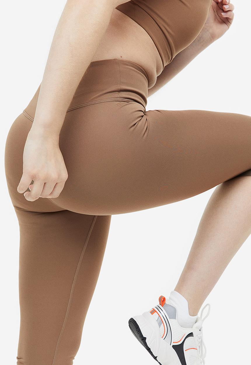 H&M - High waist capri tights - brown