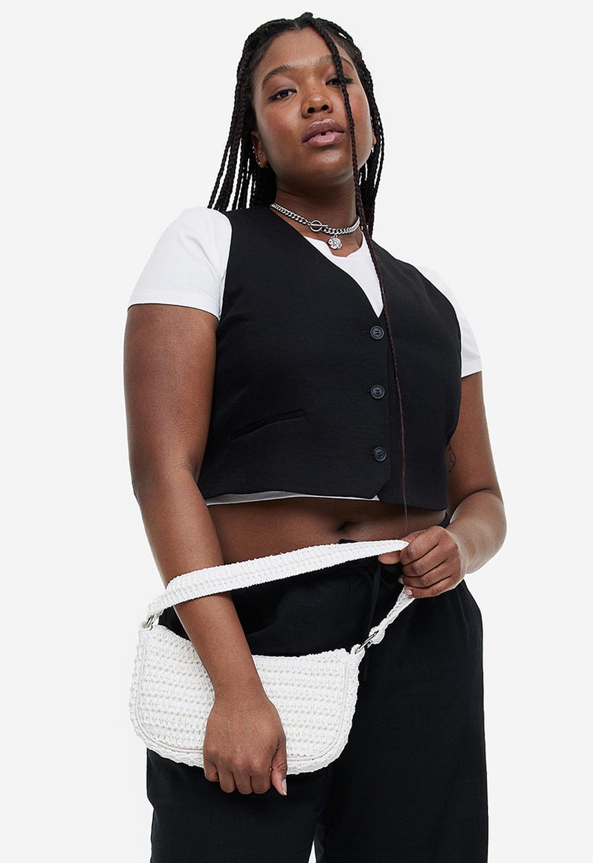 H&M - Straw shoulder bag - white